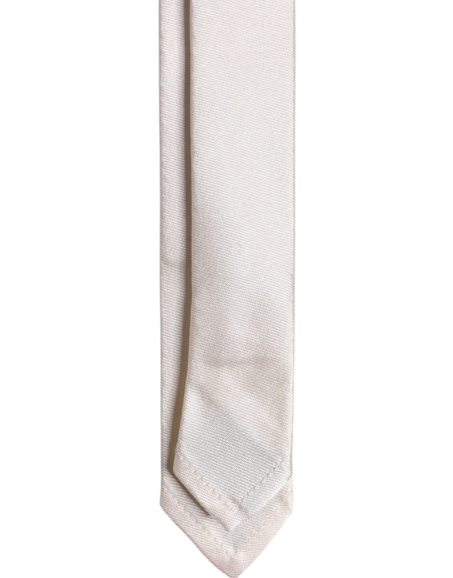 Dolce & Gabbana White Solid Silk Adjustable Necktie Tie – par Dolce & Gabbana | Disponible sur Sandy Store ByNet