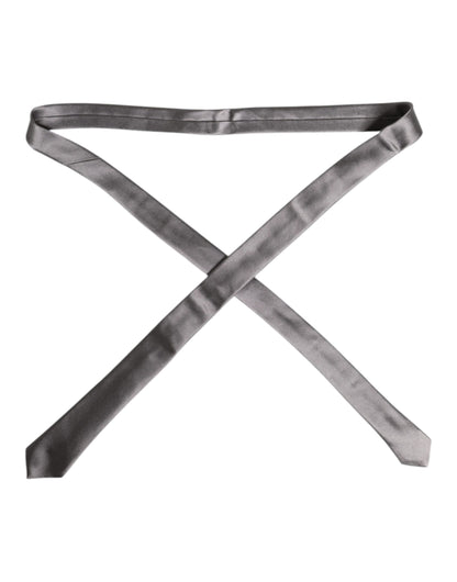 Dolce & Gabbana Metallic Silver Silk Adjustable Necktie Tie – par Dolce & Gabbana | Disponible sur Sandy Store ByNet