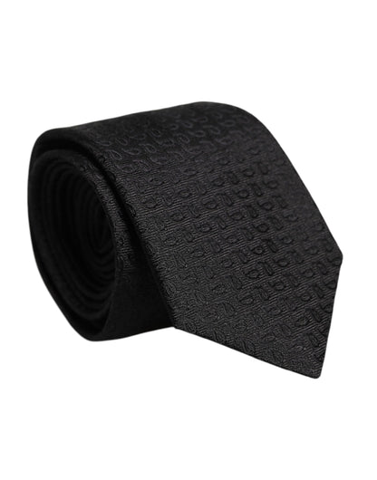 Dolce & Gabbana Black Patterned Silk Adjustable Necktie Tie – par Dolce & Gabbana | Disponible sur Sandy Store ByNet
