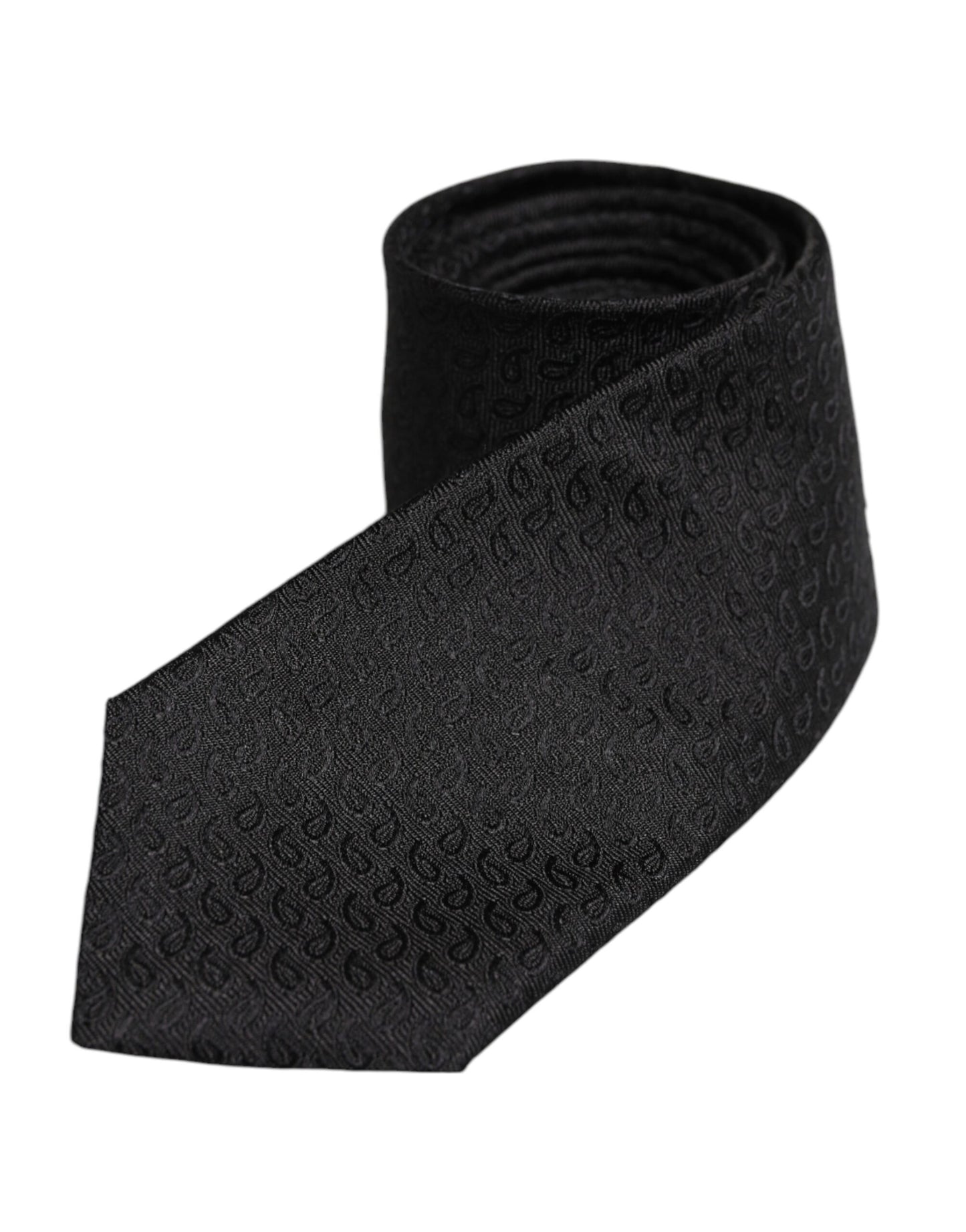 Dolce & Gabbana Black Patterned Silk Adjustable Necktie Tie – par Dolce & Gabbana | Disponible sur Sandy Store ByNet