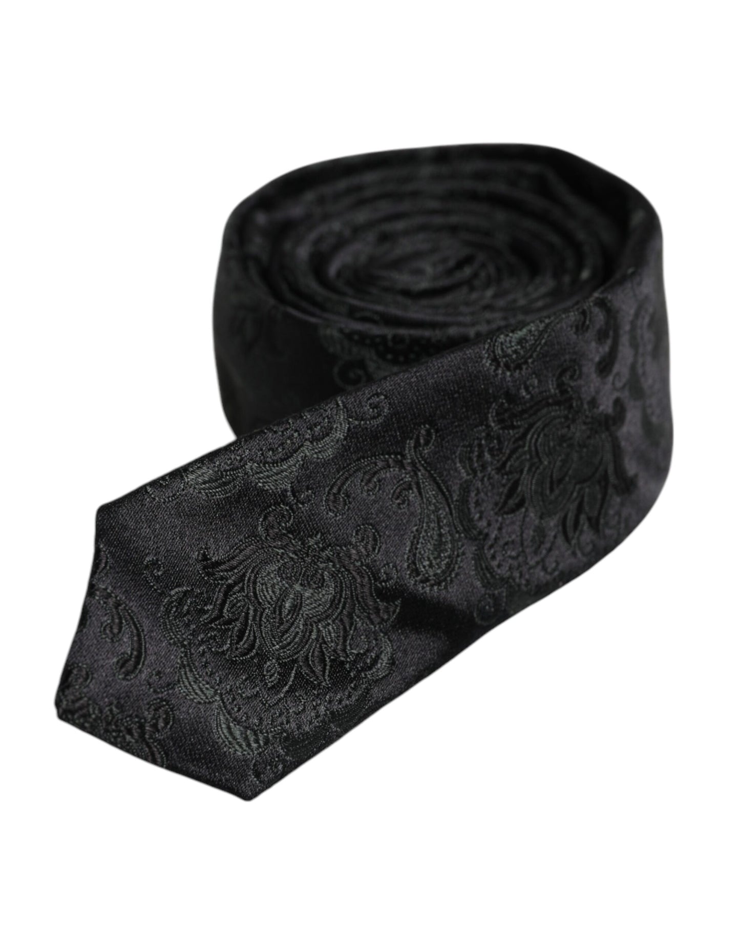 Dolce & Gabbana Dark Green Floral Silk Adjustable Necktie Tie – par Dolce & Gabbana | Disponible sur Sandy Store ByNet