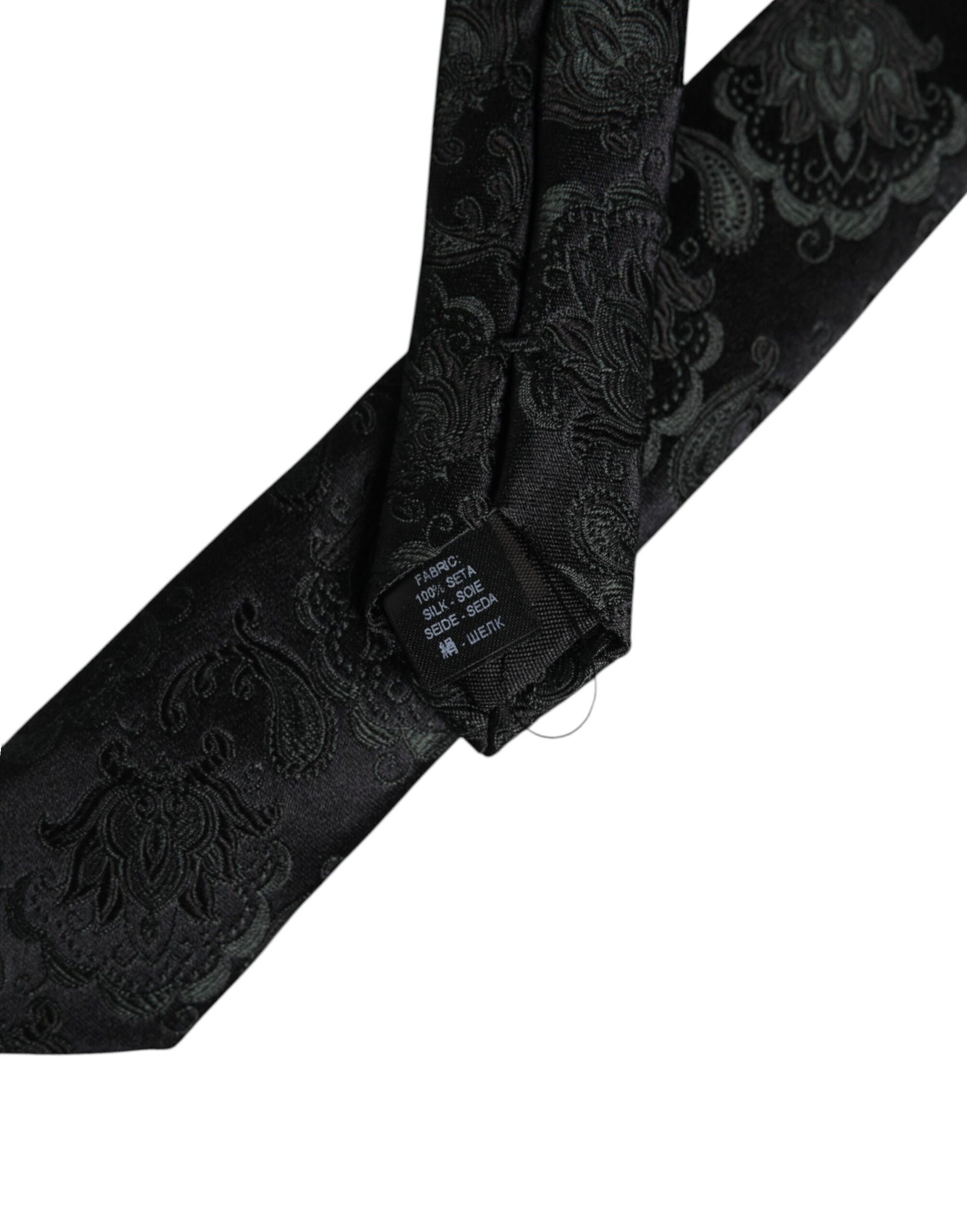 Dolce & Gabbana Dark Green Floral Silk Adjustable Necktie Tie – par Dolce & Gabbana | Disponible sur Sandy Store ByNet