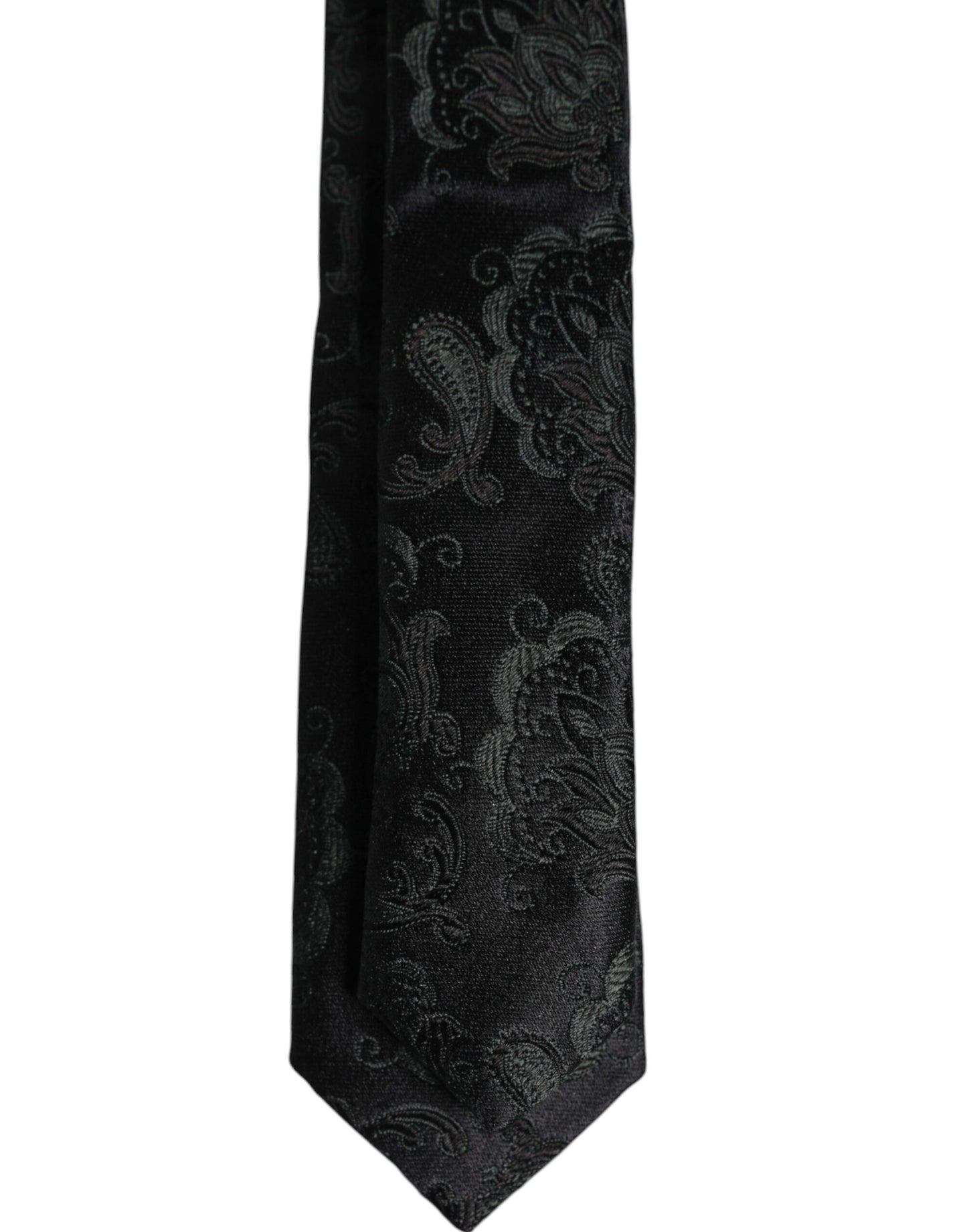 Dolce & Gabbana Dark Green Floral Silk Adjustable Necktie Tie – par Dolce & Gabbana | Disponible sur Sandy Store ByNet