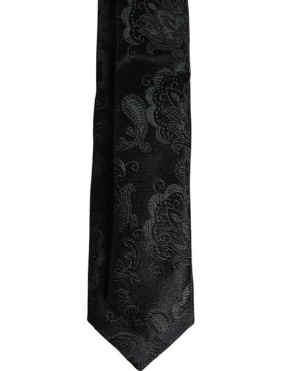 Dolce & Gabbana Dark Green Floral Silk Adjustable Necktie Tie – par Dolce & Gabbana | Disponible sur Sandy Store ByNet