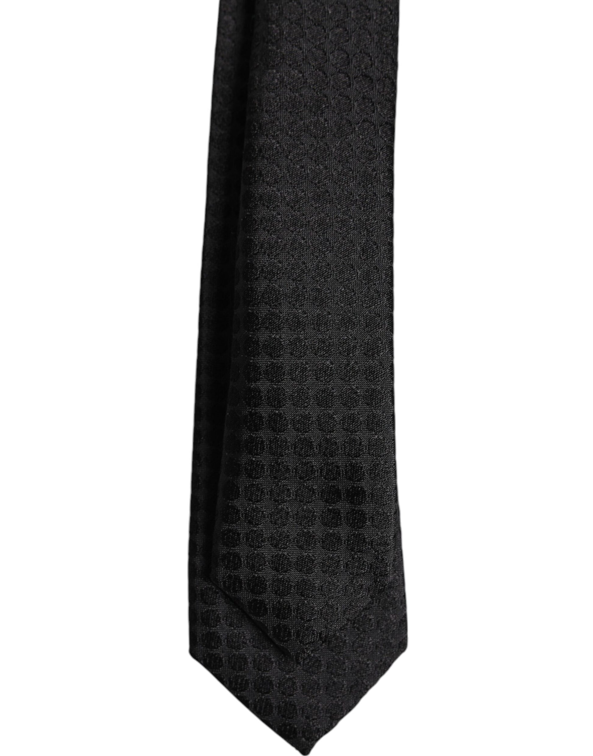 Dolce & Gabbana Black Circles Silk Adjustable Necktie Tie – par Dolce & Gabbana | Disponible sur Sandy Store ByNet