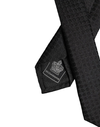 Dolce & Gabbana Black Circles Silk Adjustable Necktie Tie – par Dolce & Gabbana | Disponible sur Sandy Store ByNet