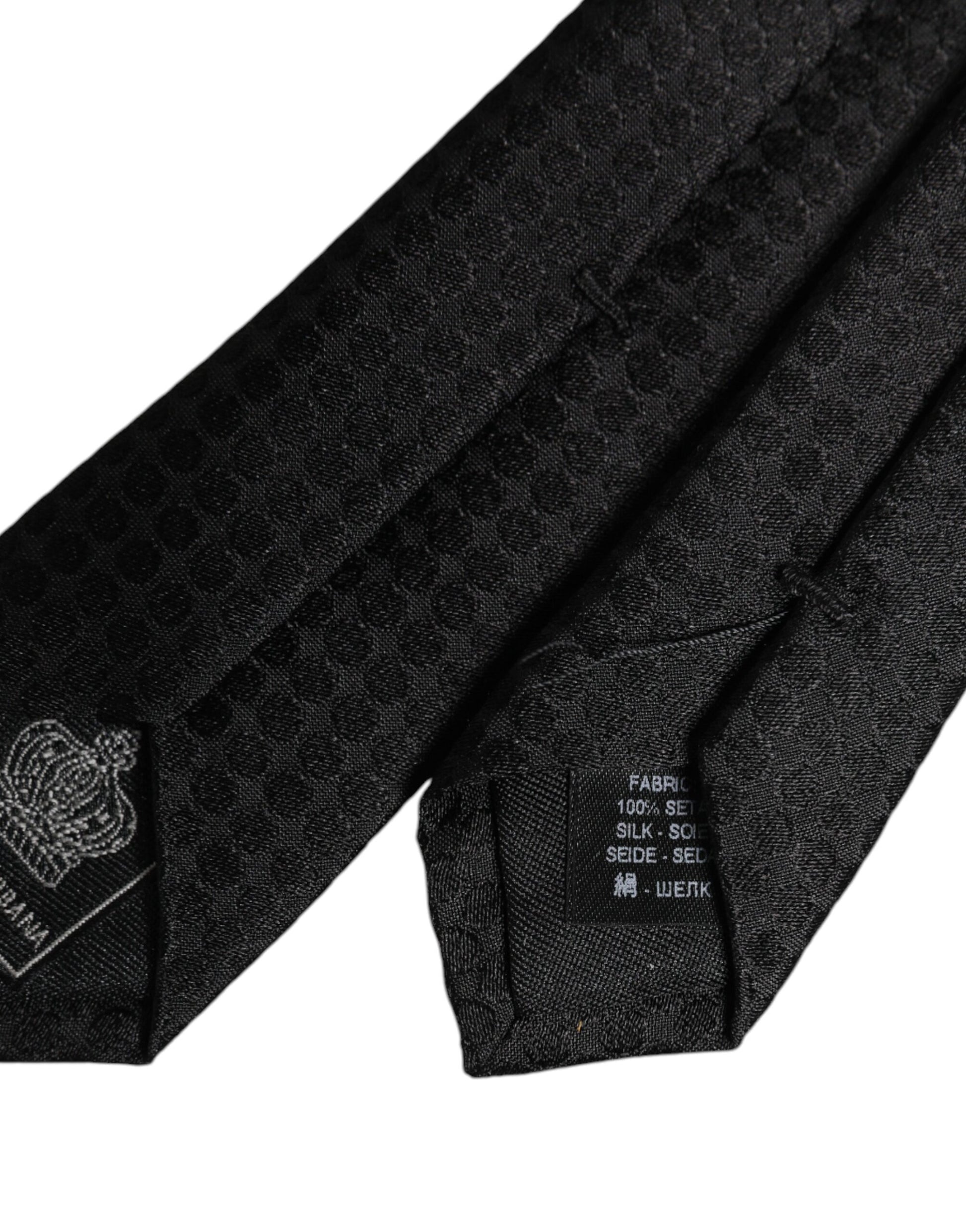 Dolce & Gabbana Black Circles Silk Adjustable Necktie Tie – par Dolce & Gabbana | Disponible sur Sandy Store ByNet