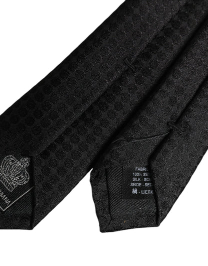 Dolce & Gabbana Black Circles Silk Adjustable Necktie Tie – par Dolce & Gabbana | Disponible sur Sandy Store ByNet
