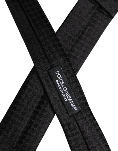 Dolce & Gabbana Black Circles Silk Adjustable Necktie Tie – par Dolce & Gabbana | Disponible sur Sandy Store ByNet