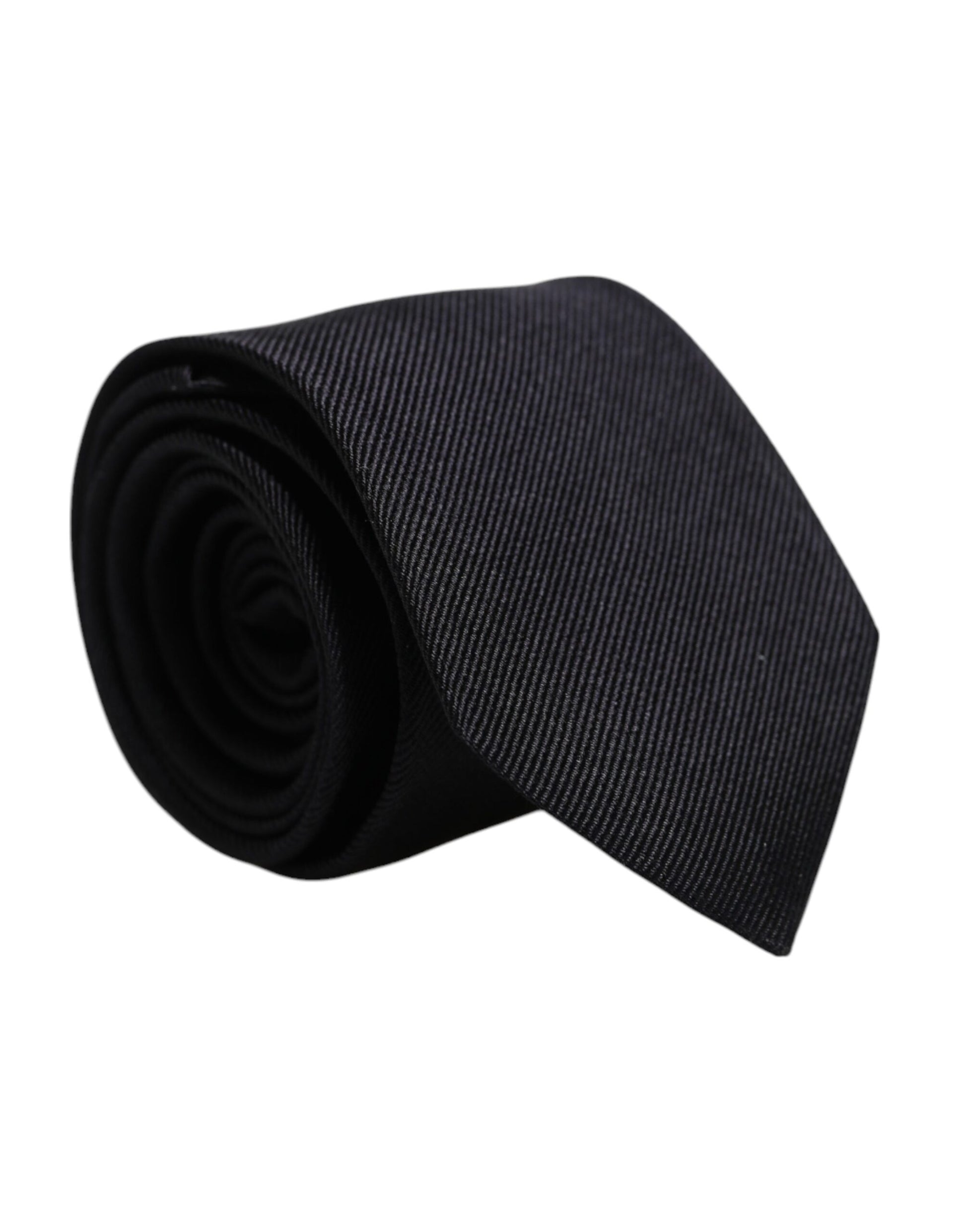 Dolce & Gabbana Black Solid Silk Adjustable Necktie Tie – par Dolce & Gabbana | Disponible sur Sandy Store ByNet