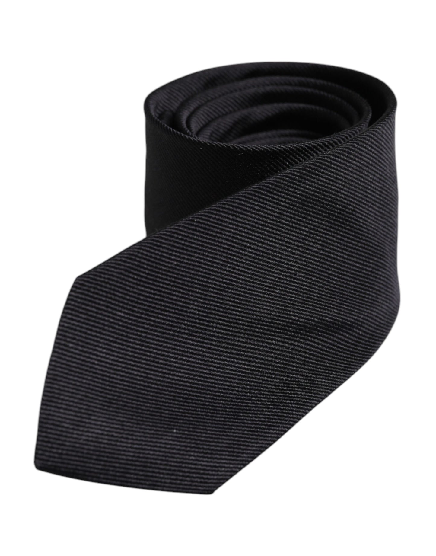 Dolce & Gabbana Black Solid Silk Adjustable Necktie Tie – par Dolce & Gabbana | Disponible sur Sandy Store ByNet