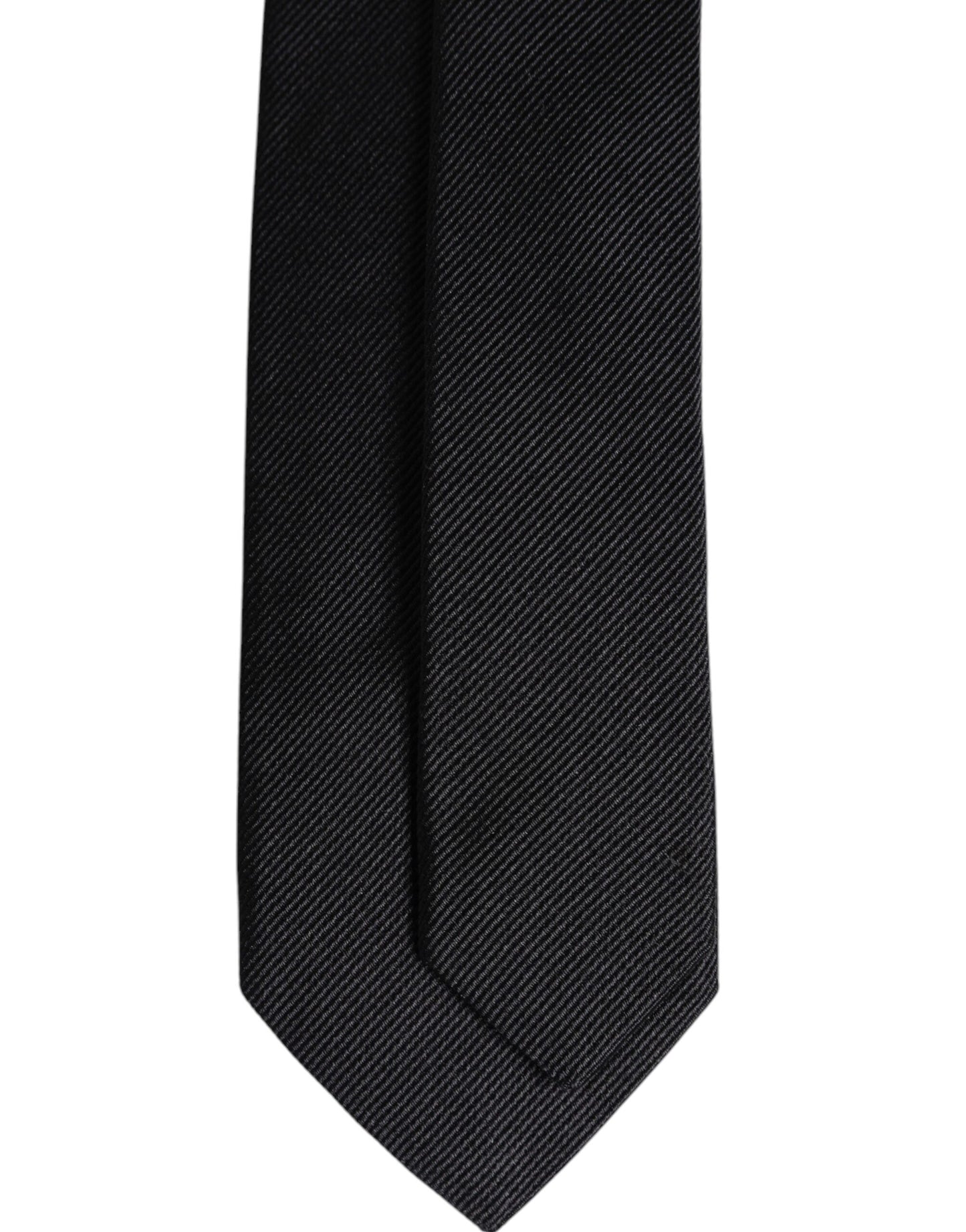 Dolce & Gabbana Black Solid Silk Adjustable Necktie Tie – par Dolce & Gabbana | Disponible sur Sandy Store ByNet