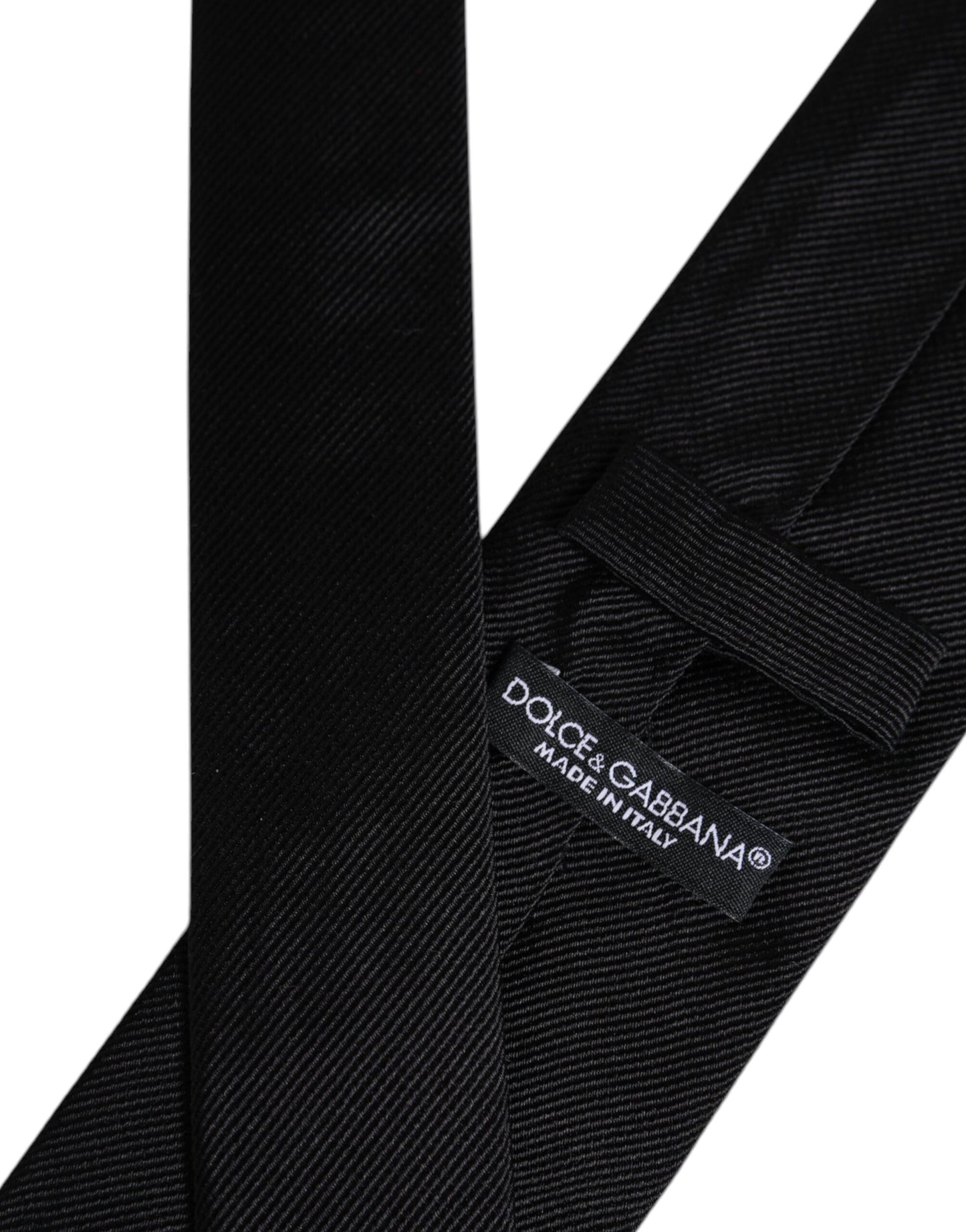 Dolce & Gabbana Black Solid Silk Adjustable Necktie Tie – par Dolce & Gabbana | Disponible sur Sandy Store ByNet