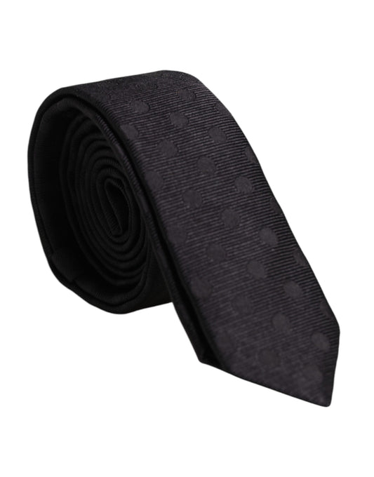 Dolce & Gabbana Black Circles Silk Adjustable Necktie Tie – par Dolce & Gabbana | Disponible sur Sandy Store ByNet
