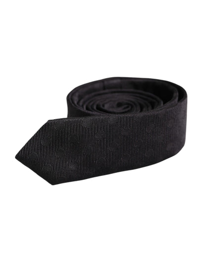 Dolce & Gabbana Black Circles Silk Adjustable Necktie Tie – par Dolce & Gabbana | Disponible sur Sandy Store ByNet