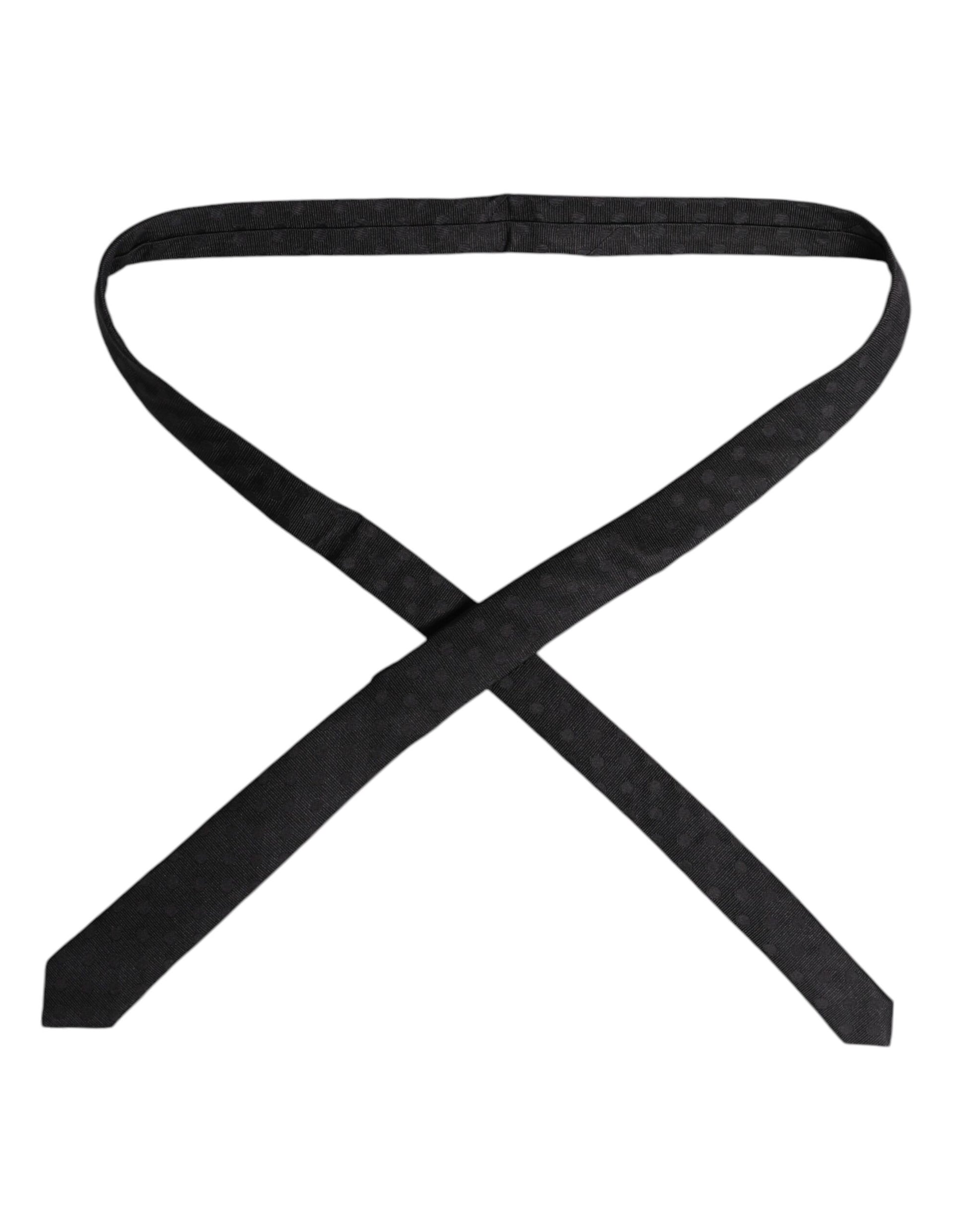Dolce & Gabbana Black Circles Silk Adjustable Necktie Tie – par Dolce & Gabbana | Disponible sur Sandy Store ByNet