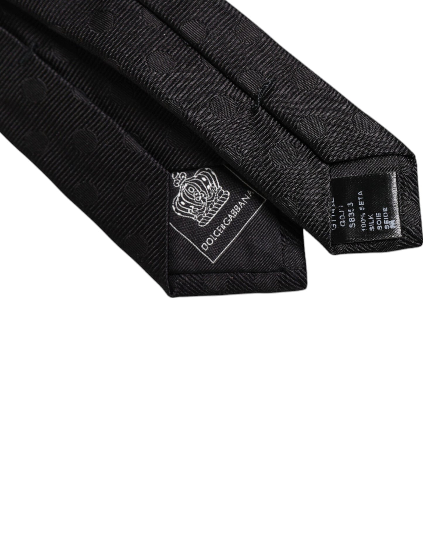 Dolce & Gabbana Black Circles Silk Adjustable Necktie Tie – par Dolce & Gabbana | Disponible sur Sandy Store ByNet