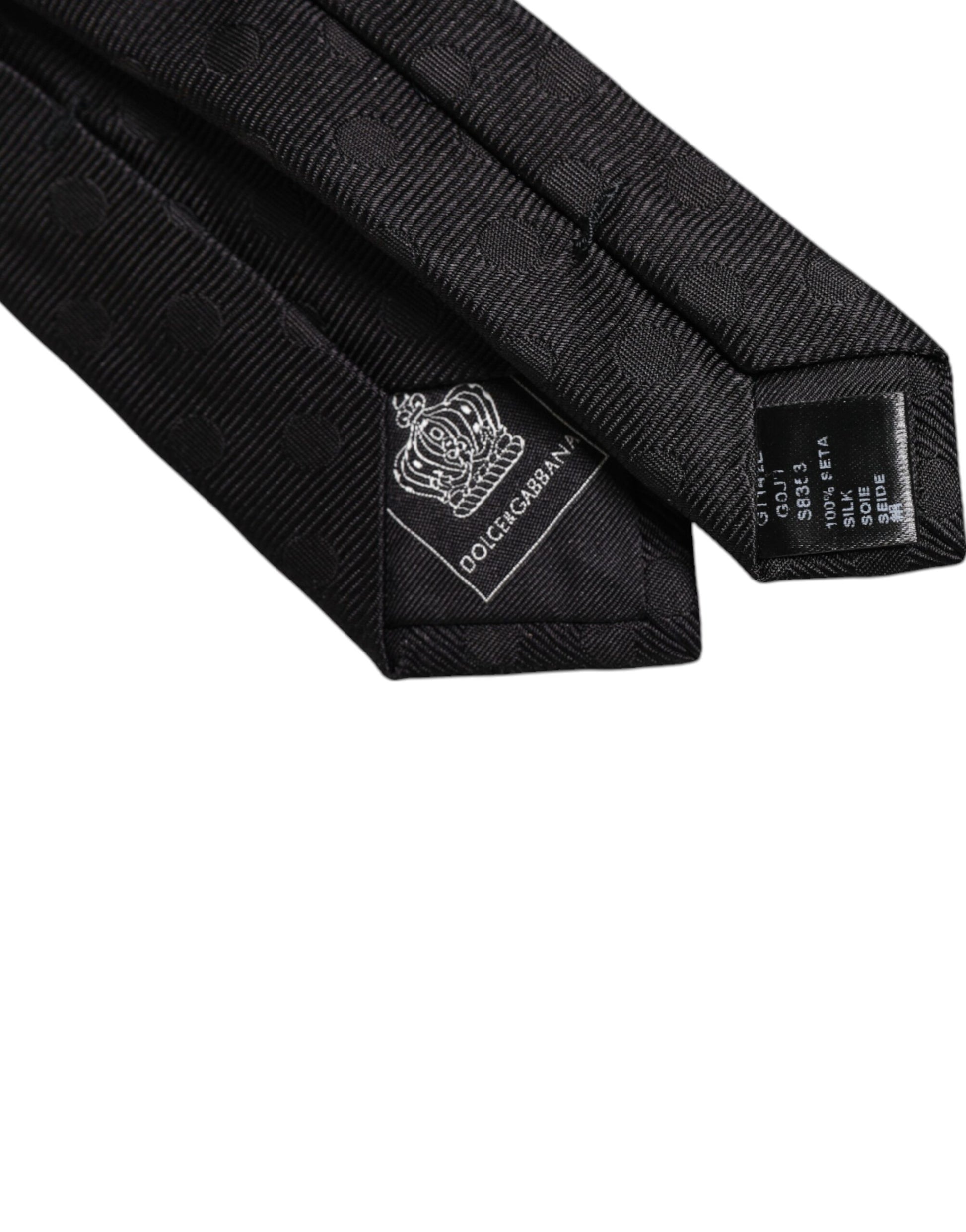 Dolce & Gabbana Black Circles Silk Adjustable Necktie Tie – par Dolce & Gabbana | Disponible sur Sandy Store ByNet