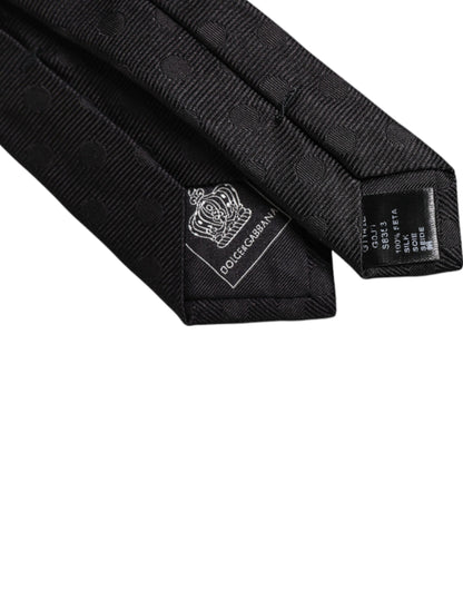 Dolce & Gabbana Black Circles Silk Adjustable Necktie Tie – par Dolce & Gabbana | Disponible sur Sandy Store ByNet