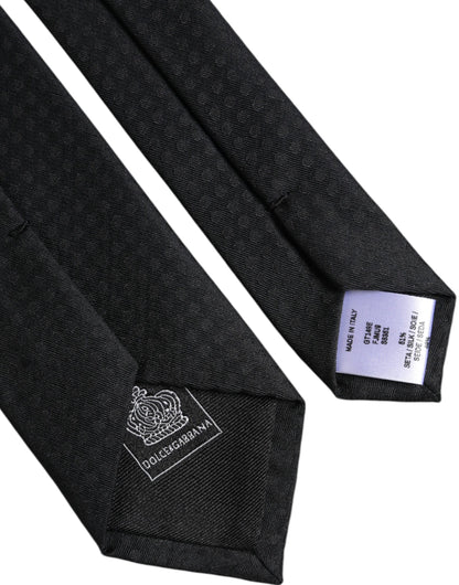 Dolce & Gabbana Black Circles Silk Adjustable Necktie Tie – par Dolce & Gabbana | Disponible sur Sandy Store ByNet