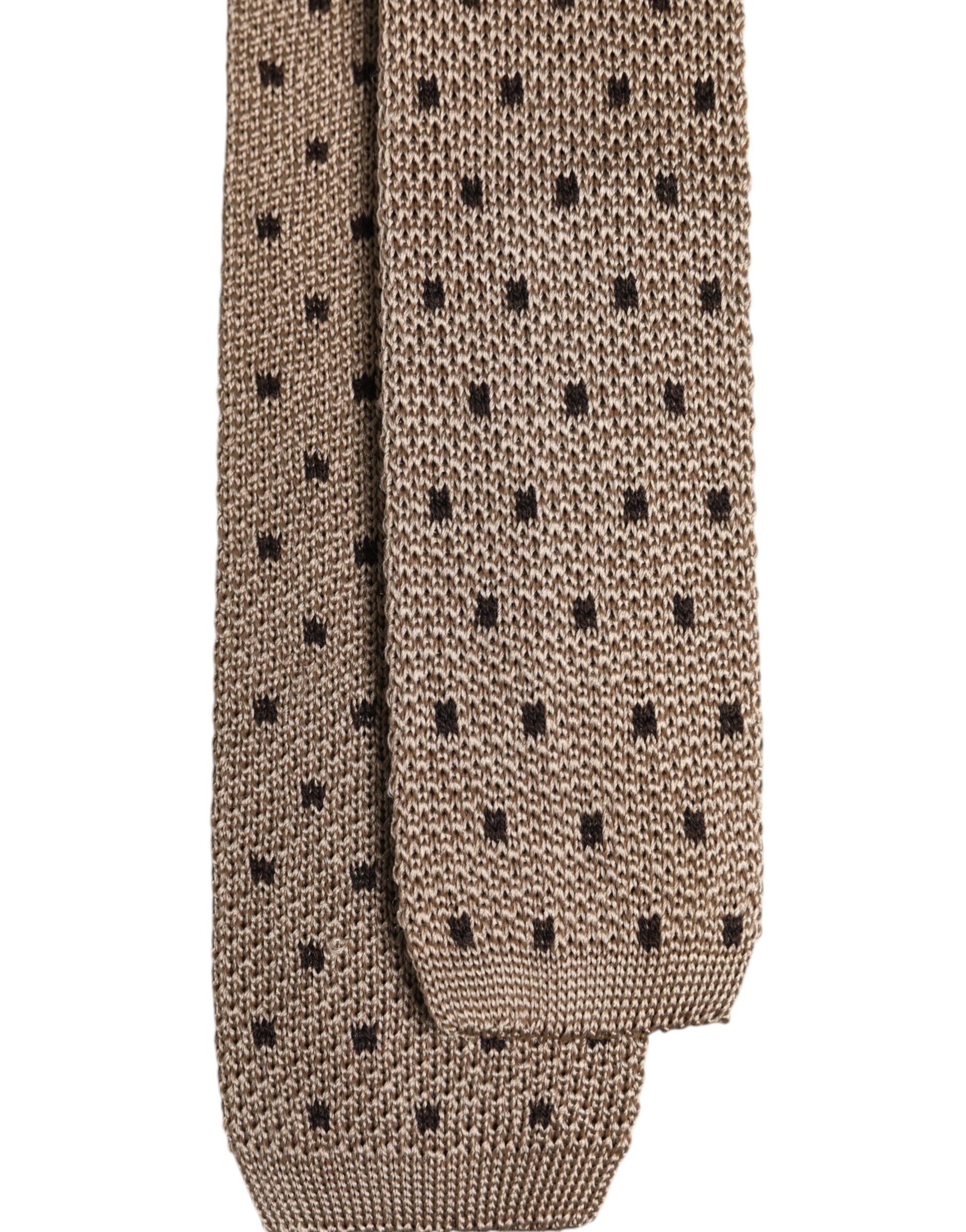 Dolce & Gabbana Beige Polka Dot Silk Adjustable Necktie Tie – par Dolce & Gabbana | Disponible sur Sandy Store ByNet