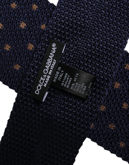 Dolce & Gabbana Blue Polka Dot Silk Adjustable Necktie Tie – par Dolce & Gabbana | Disponible sur Sandy Store ByNet