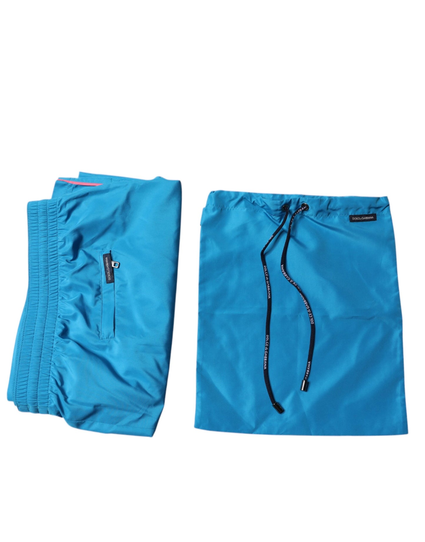Maillot de bain 2 pièces short de plage Dolce &amp; Gabbana à logo turquoise