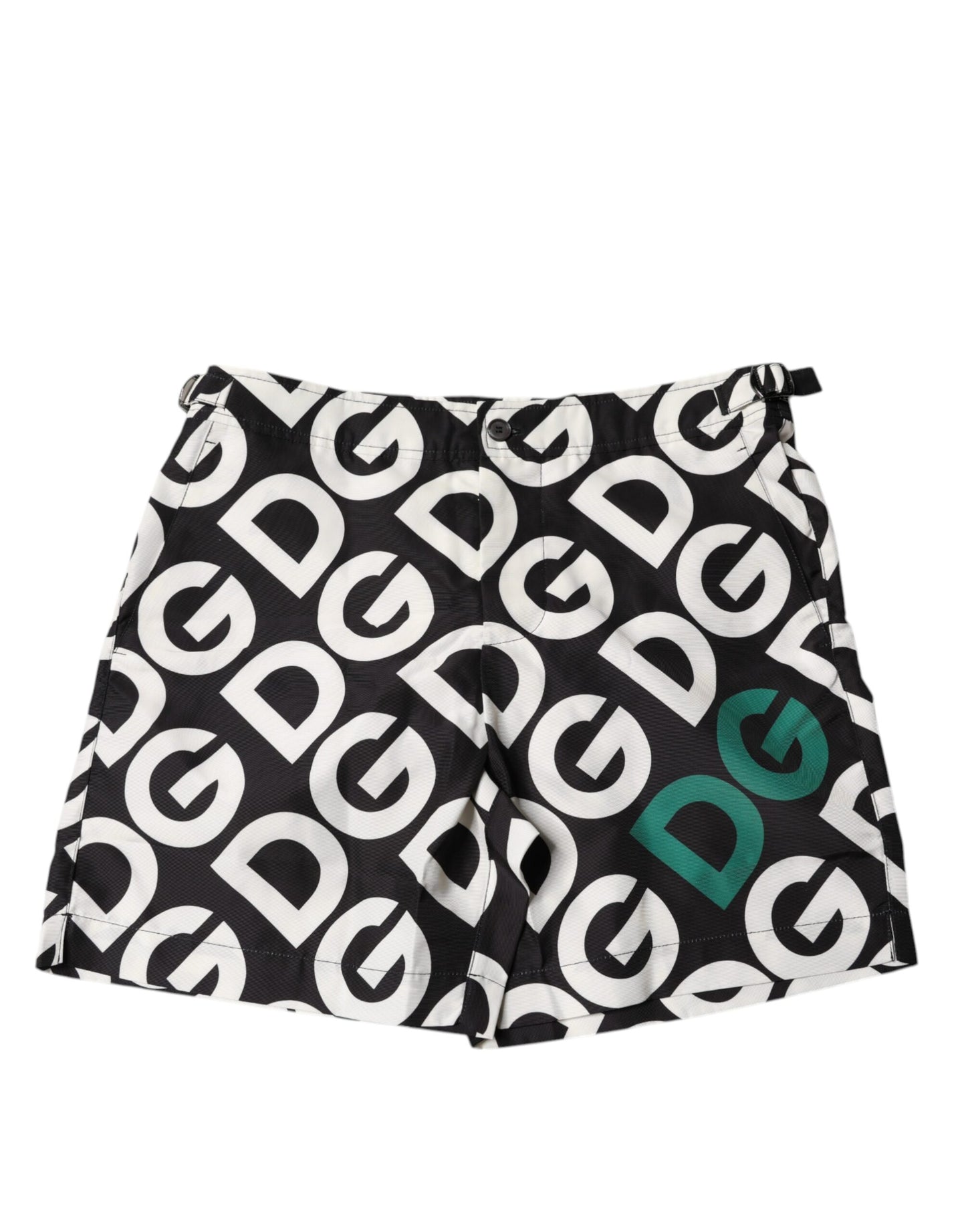 Maillots de bain Dolce &amp; Gabbana avec short de plage noir et blanc et logo