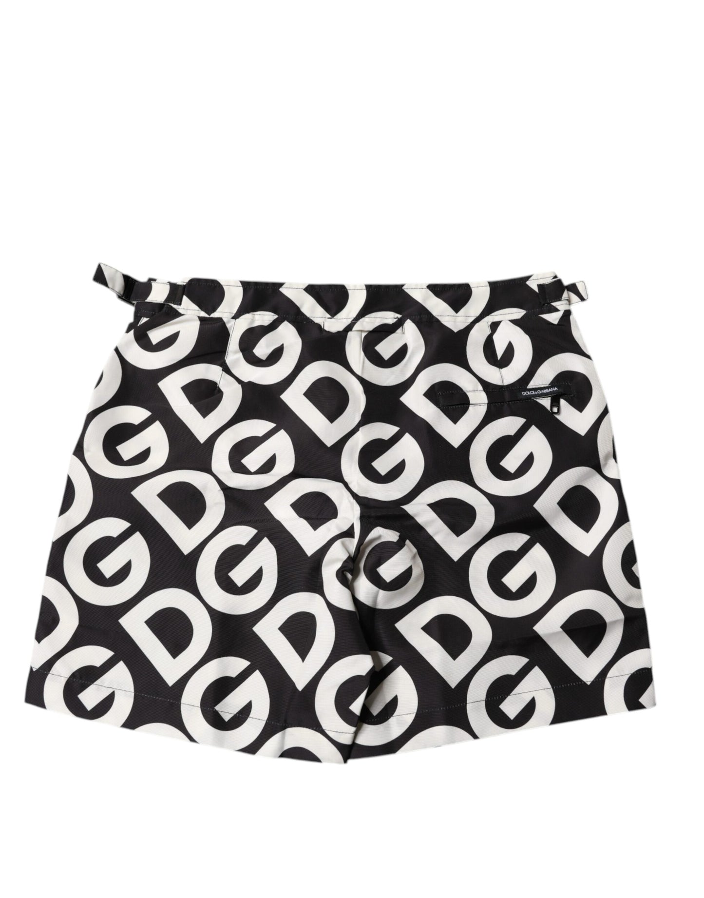Maillots de bain Dolce &amp; Gabbana avec short de plage noir et blanc et logo