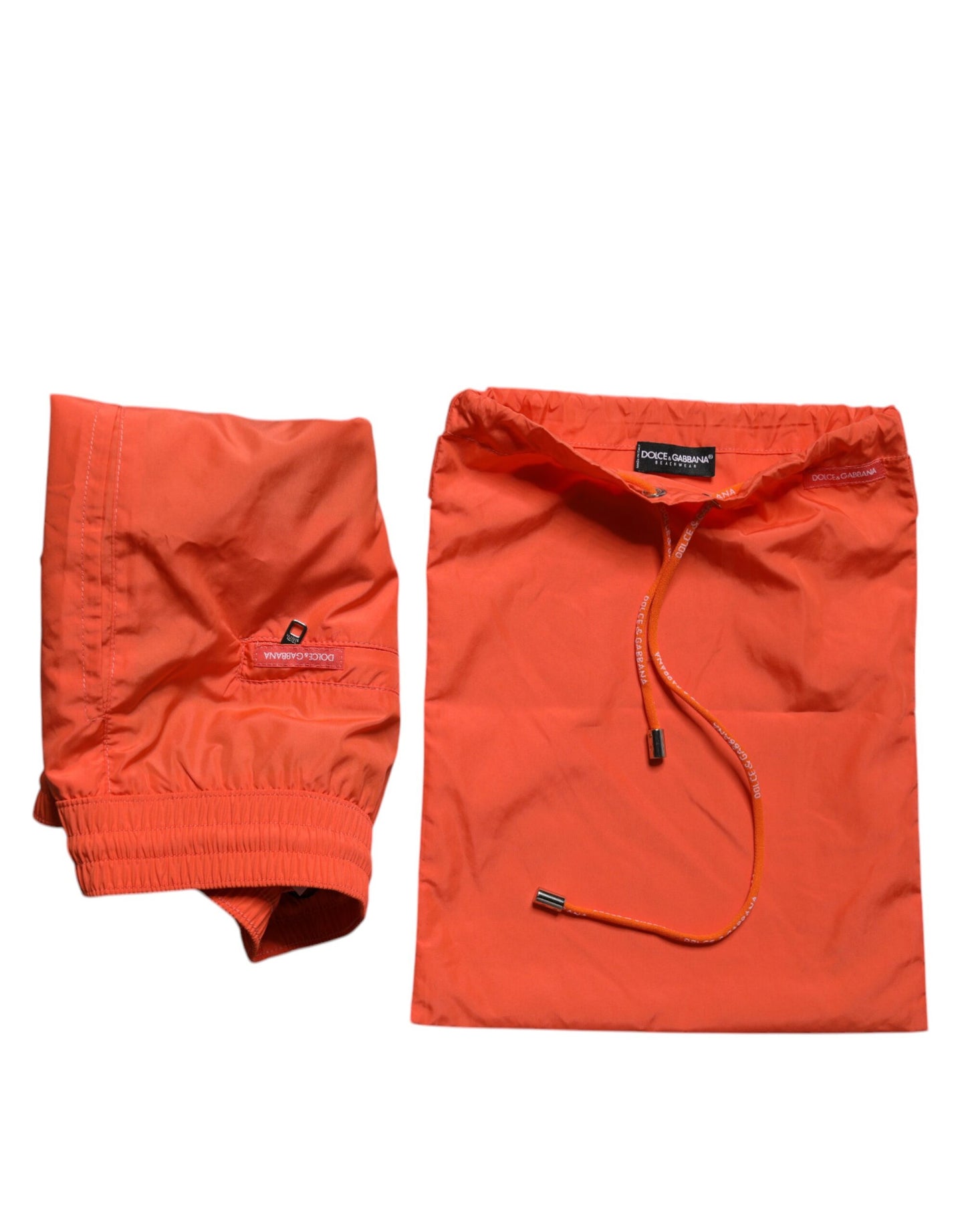 Maillot de bain 2 pièces short de plage en polyester orange Dolce &amp; Gabbana