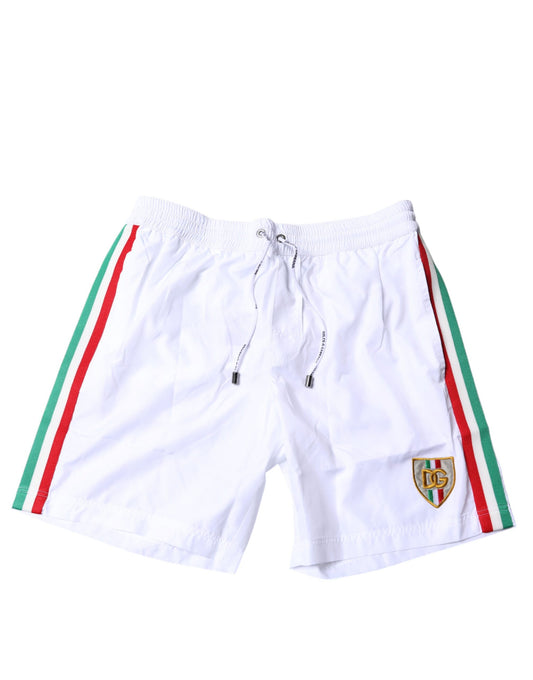 Maillot de bain 2 pièces Dolce &amp; Gabbana à rayures blanches