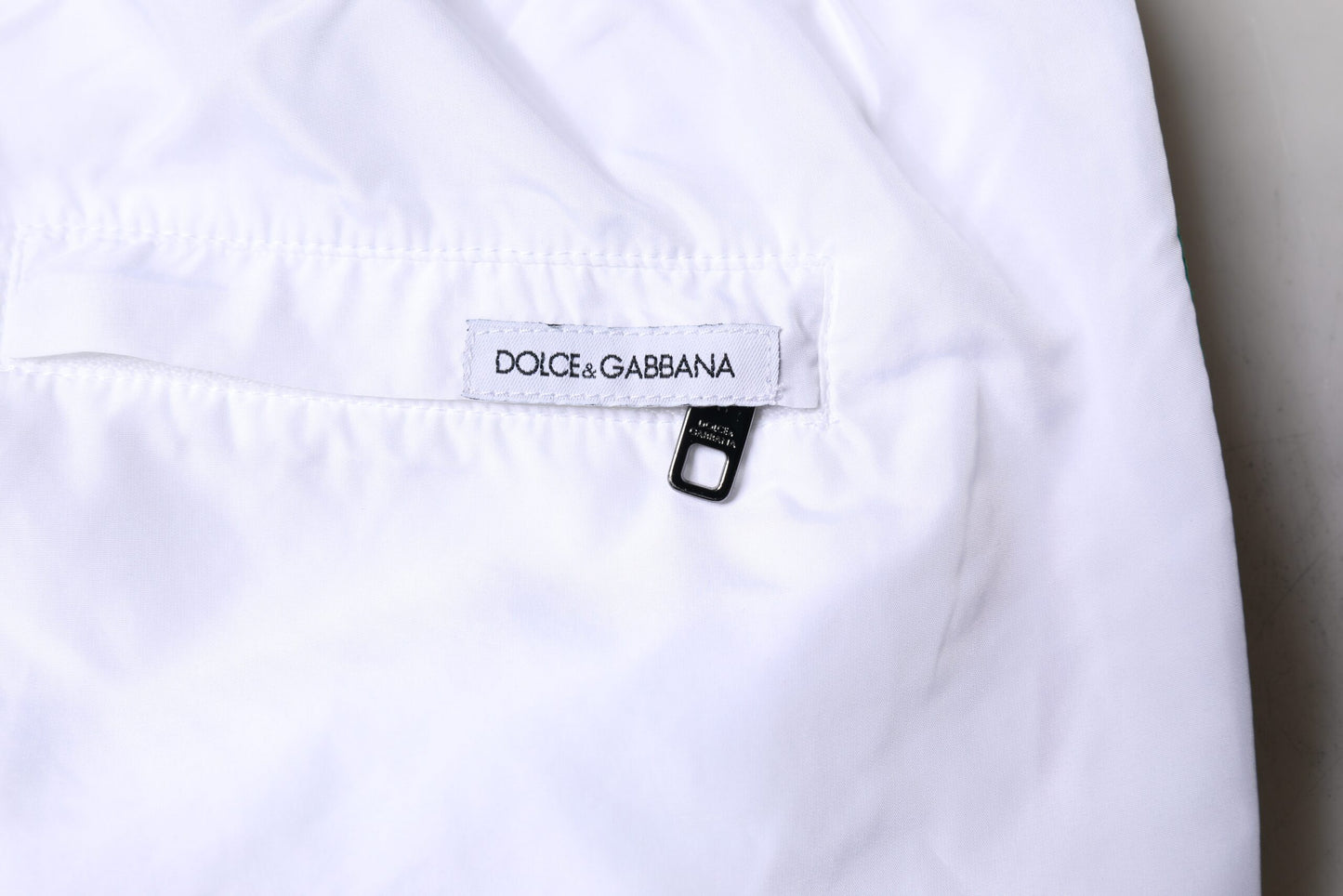 Maillot de bain 2 pièces Dolce &amp; Gabbana à rayures blanches