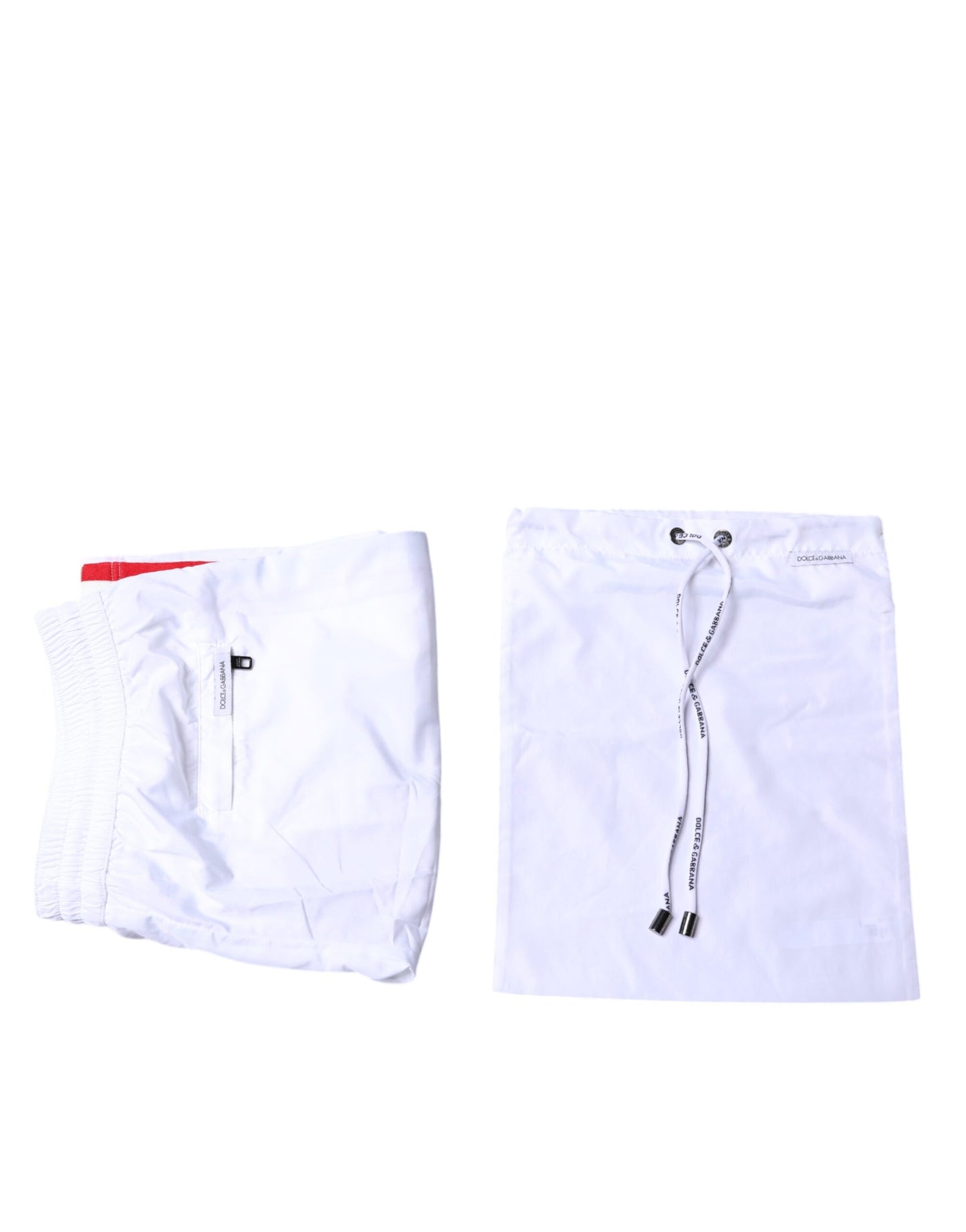 Maillot de bain 2 pièces Dolce &amp; Gabbana à rayures blanches