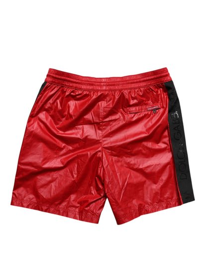 Maillot de bain 2 pièces short de plage en polyester rouge Dolce &amp; Gabbana
