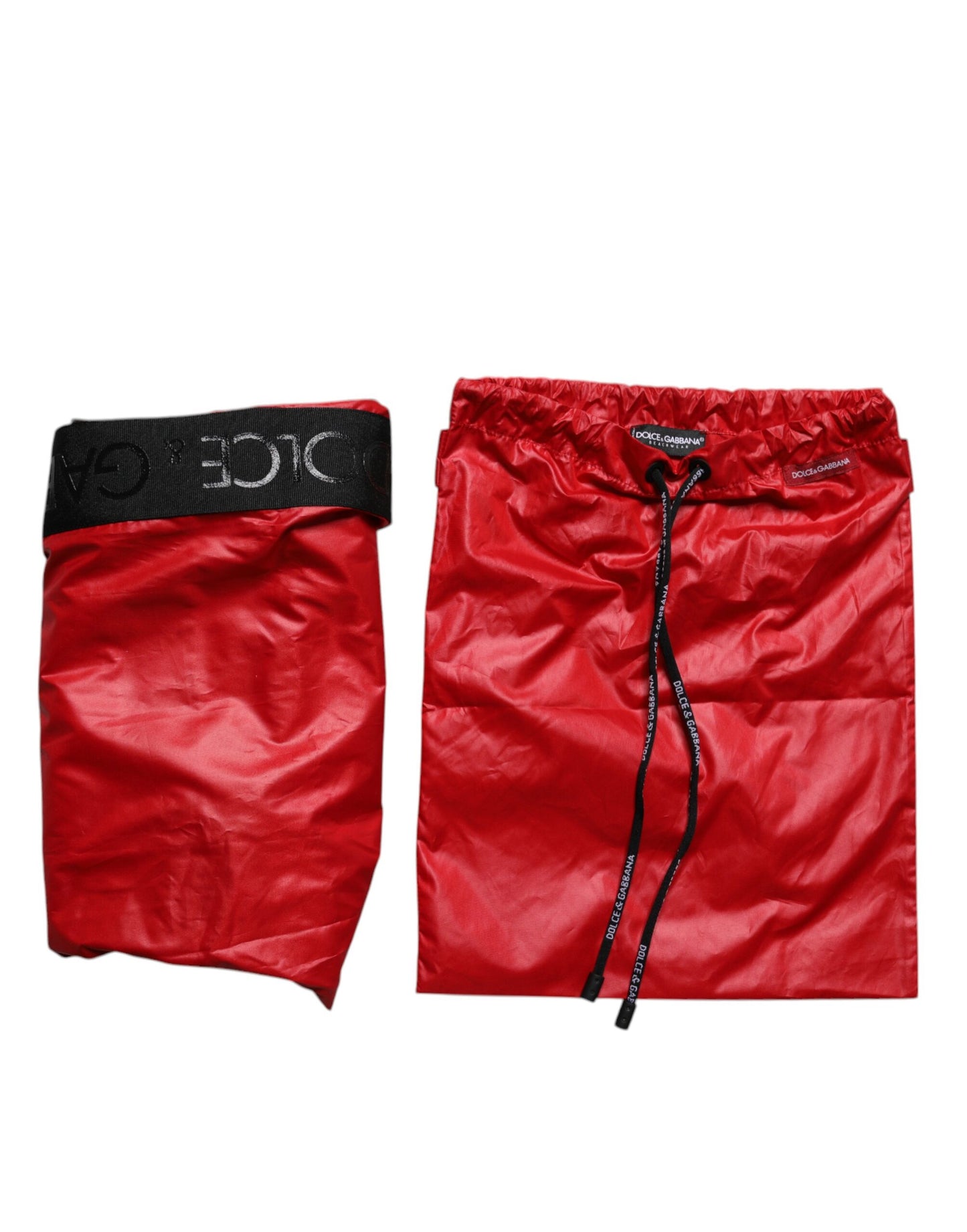 Maillot de bain 2 pièces short de plage en polyester rouge Dolce &amp; Gabbana