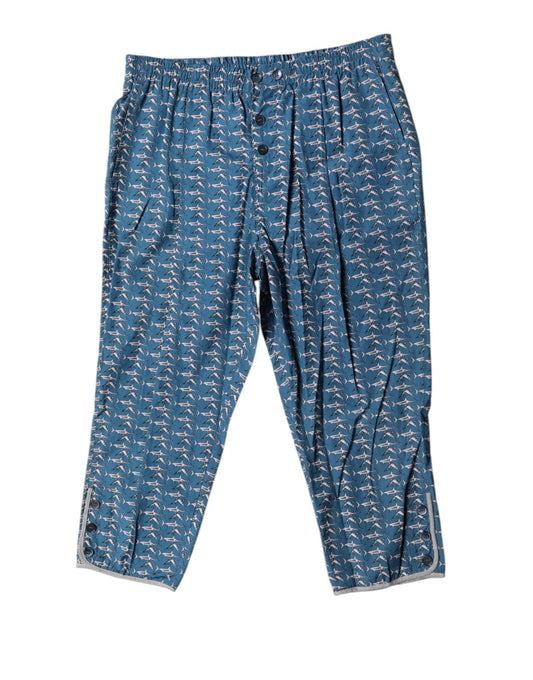 Maillot de bain court à imprimé requin bleu Dolce &amp; Gabbana