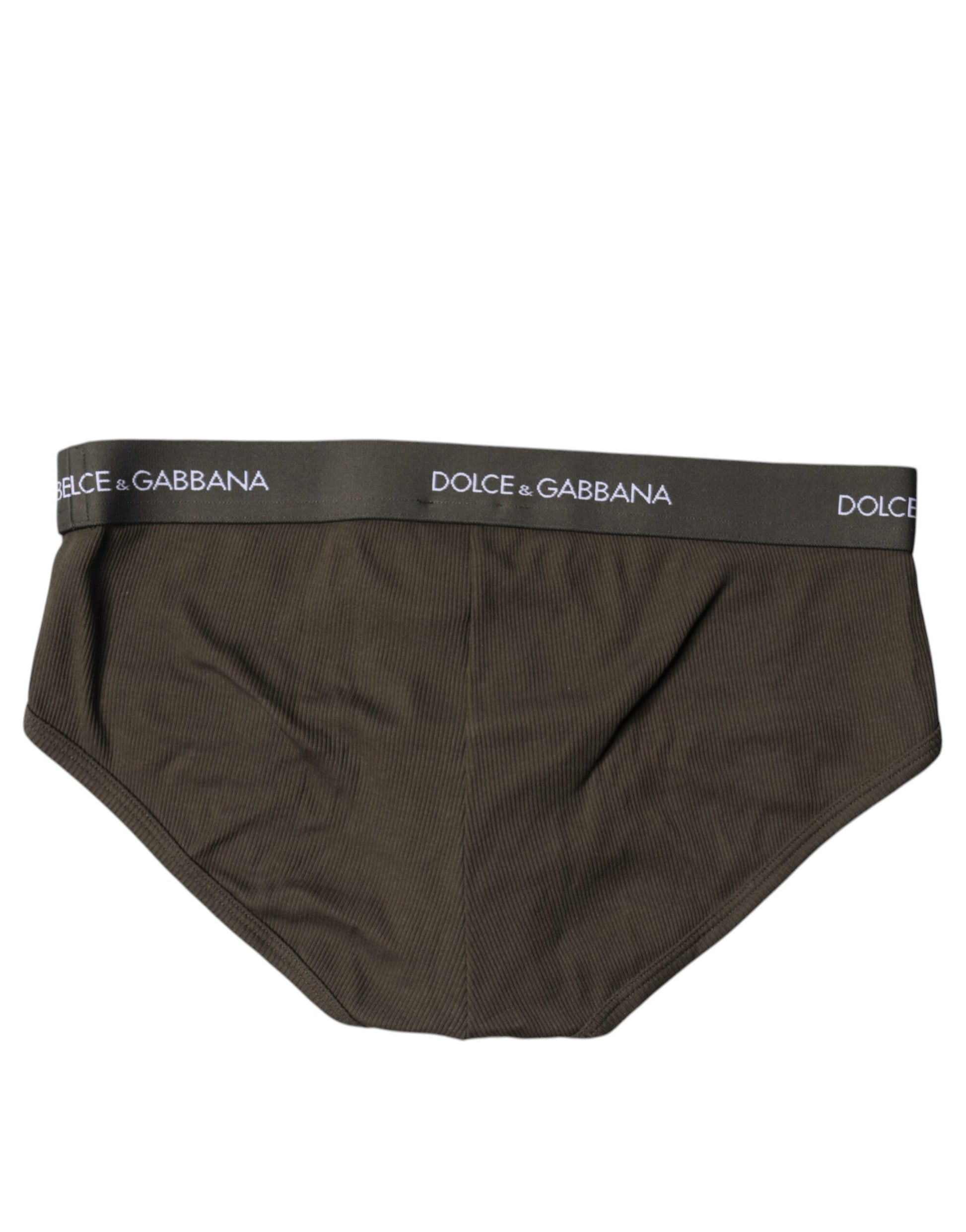 Dolce & Gabbana Gray Cotton Men Mid Slip Brief Underwear – IT6| L par Dolce & Gabbana | Disponible sur Sandy Store ByNet