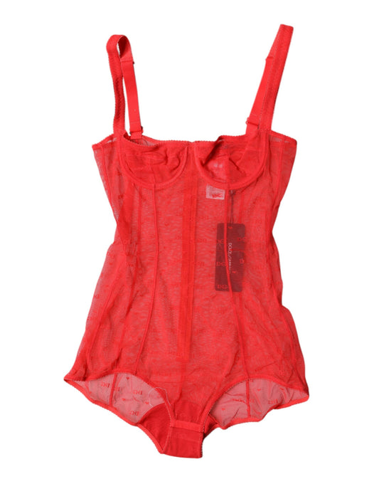 Dolce &amp; Gabbana Sous-vêtements soutien-gorge balconnet en tulle rouge