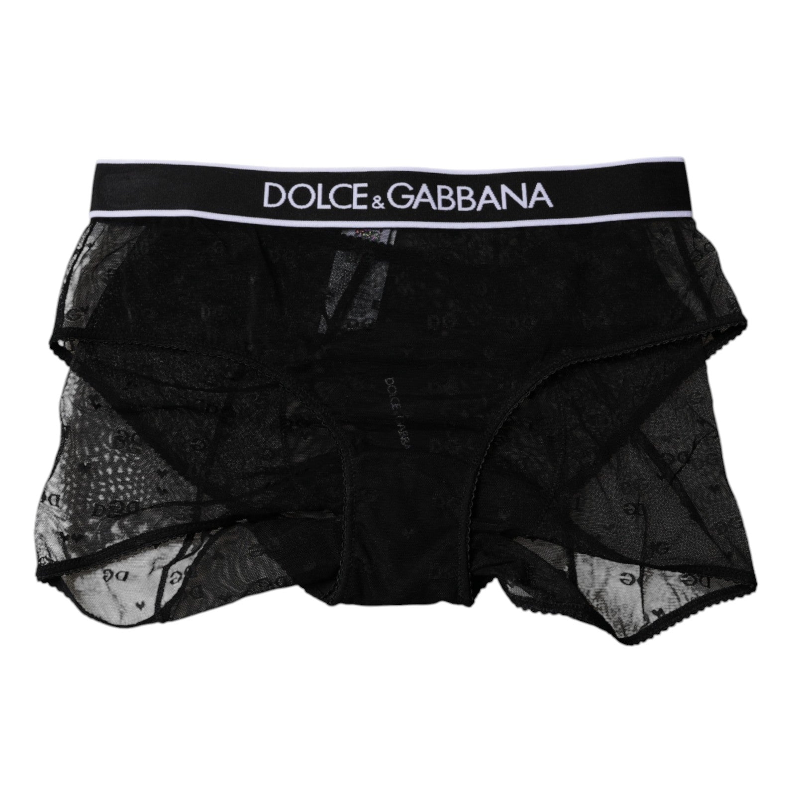Dolce & Gabbana Black Tulle Nylon Mid Waist Panty Underwear – IT2 | S par Dolce & Gabbana | Disponible sur Sandy Store ByNet