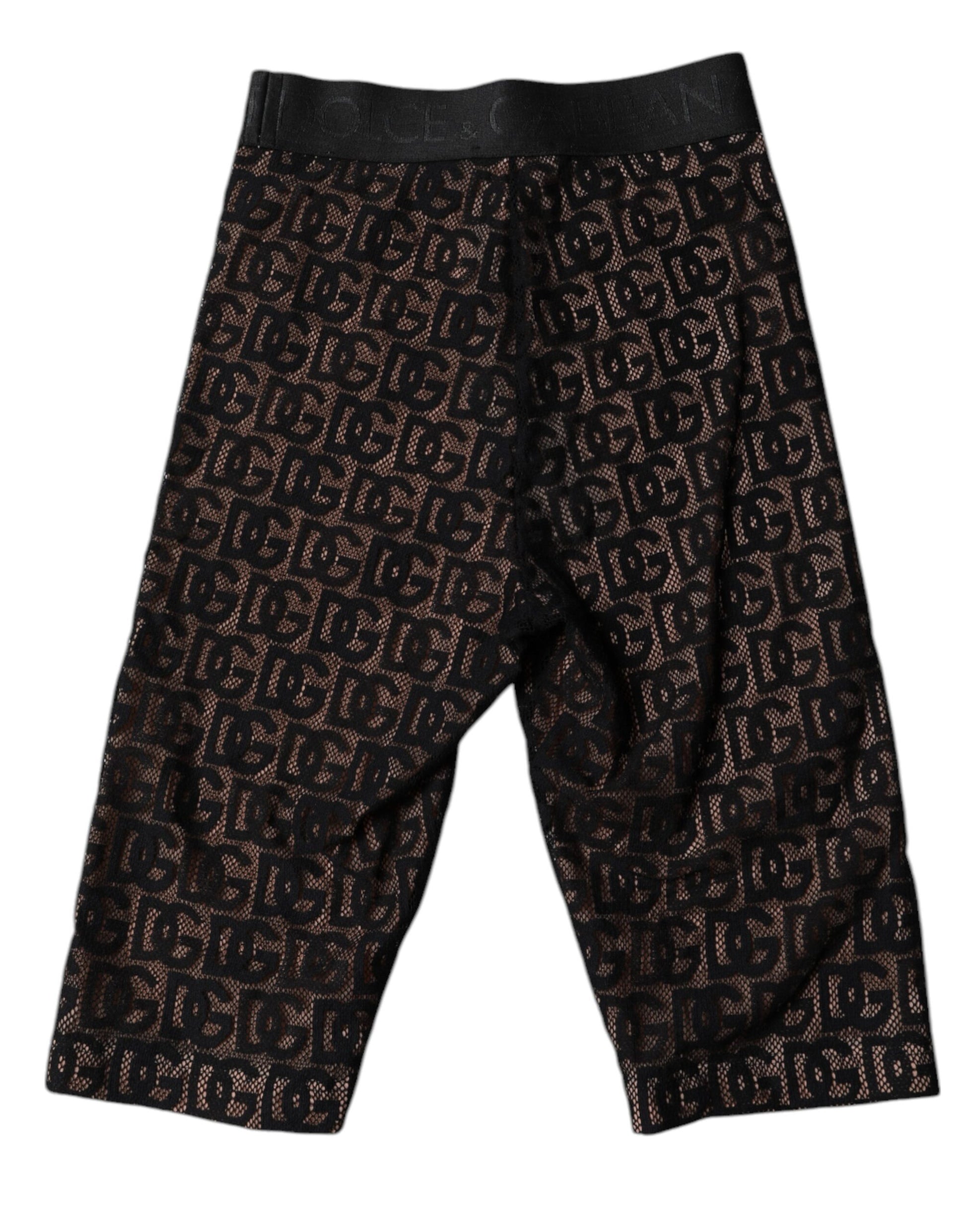 Dolce & Gabbana Black Logo Monogram Cropped Tights Underwear – IT2 | S par Dolce & Gabbana | Disponible sur Sandy Store ByNet