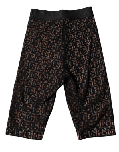 Dolce & Gabbana Black Logo Monogram Cropped Tights Underwear – IT2 | S par Dolce & Gabbana | Disponible sur Sandy Store ByNet