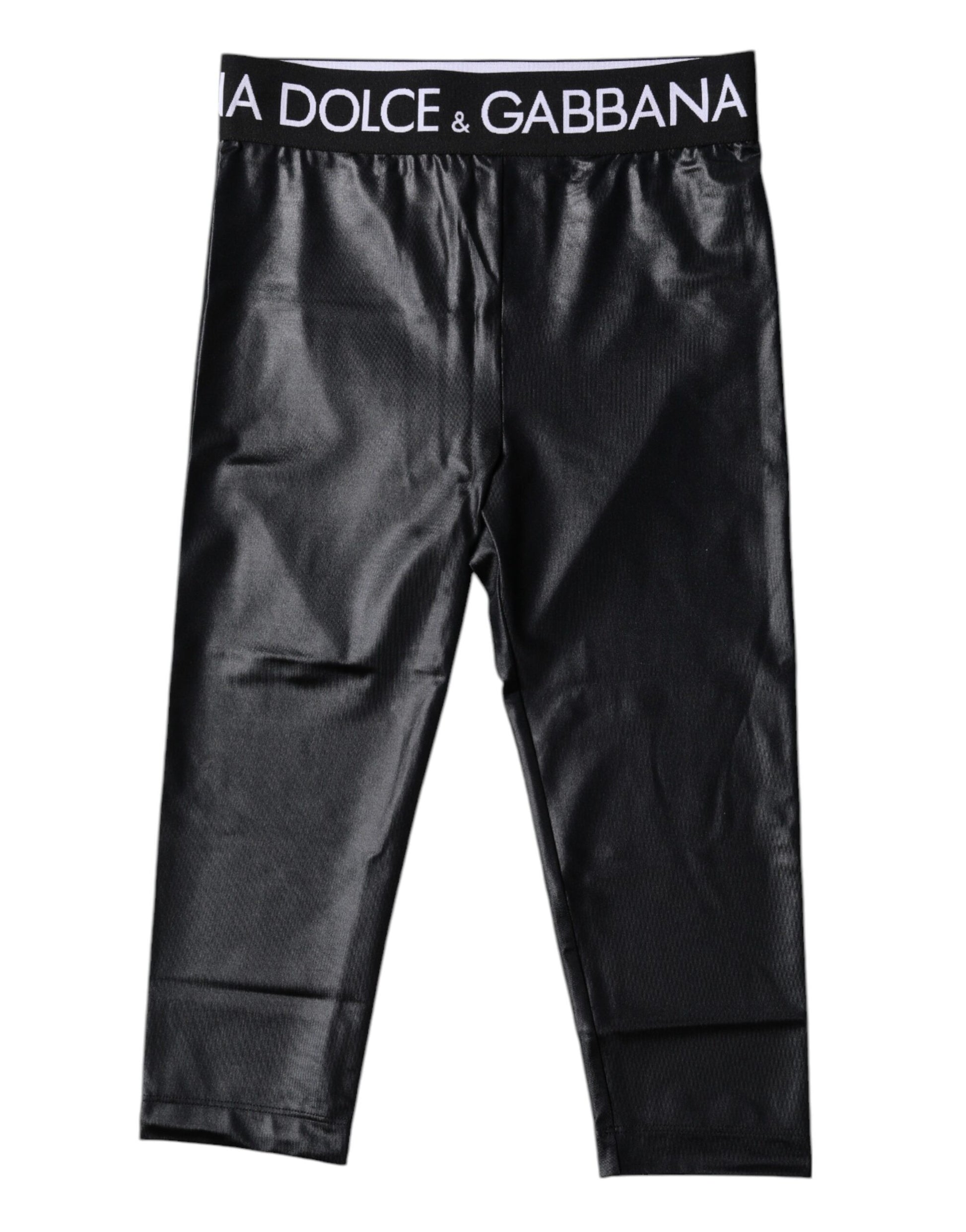Dolce & Gabbana Black Logo Nylon Cropped Tights Pants Underwear – IT2 | S par Dolce & Gabbana | Disponible sur Sandy Store ByNet