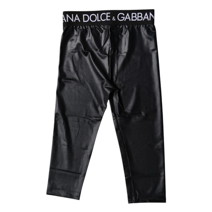 Dolce & Gabbana Black Logo Nylon Cropped Tights Pants Underwear – IT2 | S par Dolce & Gabbana | Disponible sur Sandy Store ByNet