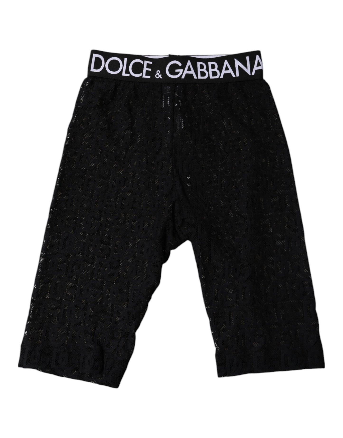 Collants courts à logo monogramme noir Dolce &amp; Gabbana