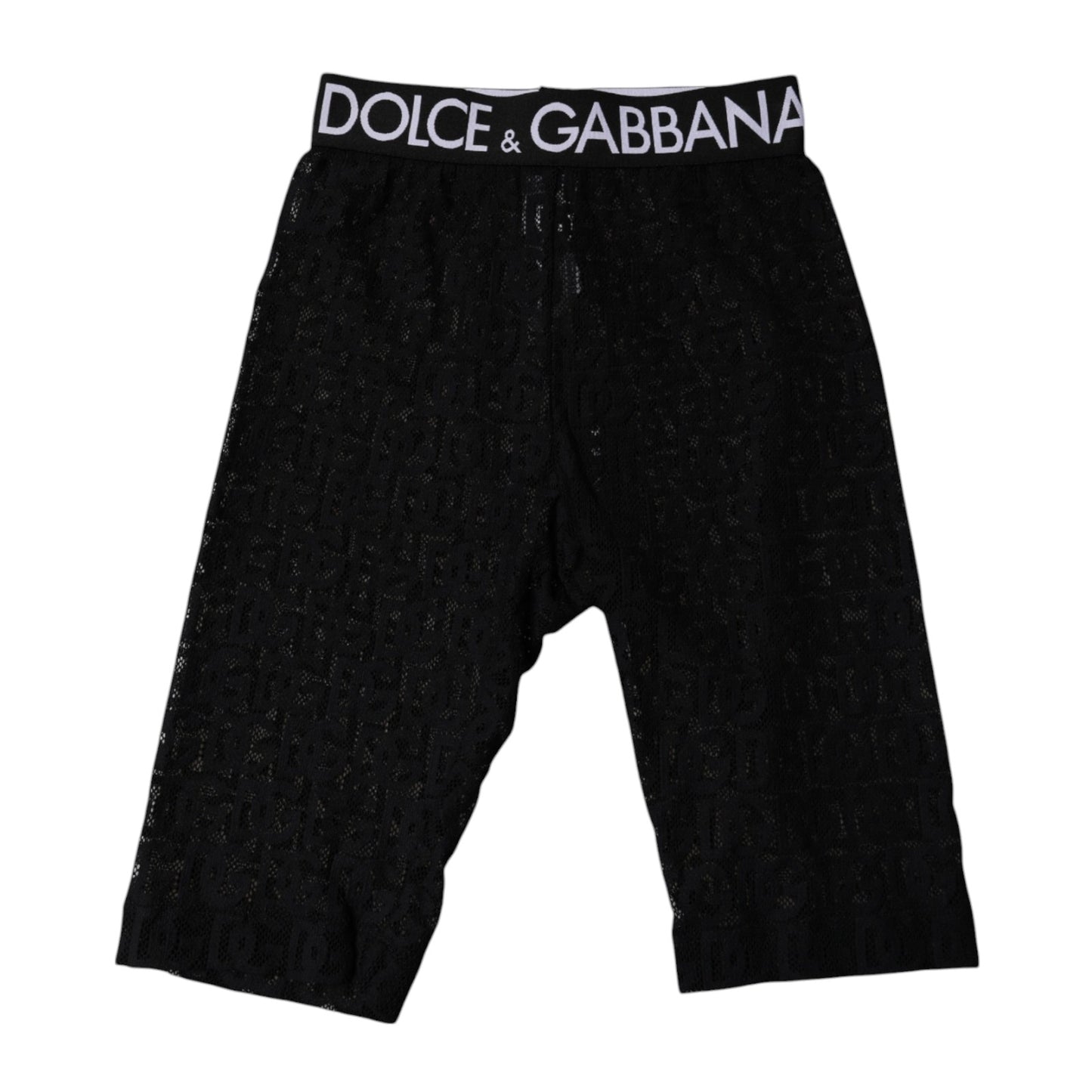 Collants courts à logo monogramme noir Dolce &amp; Gabbana
