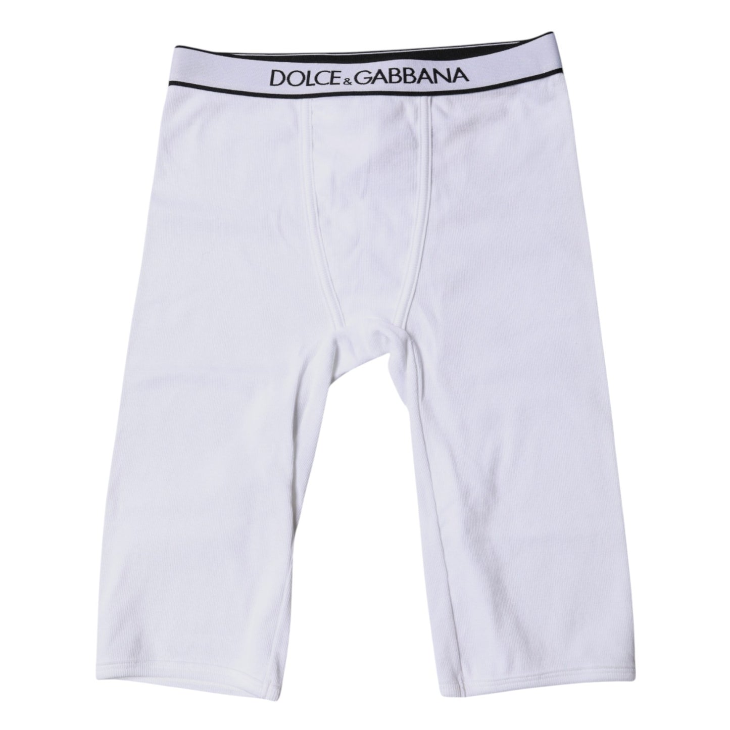 Collants courts en coton à logo blanc Dolce &amp; Gabbana