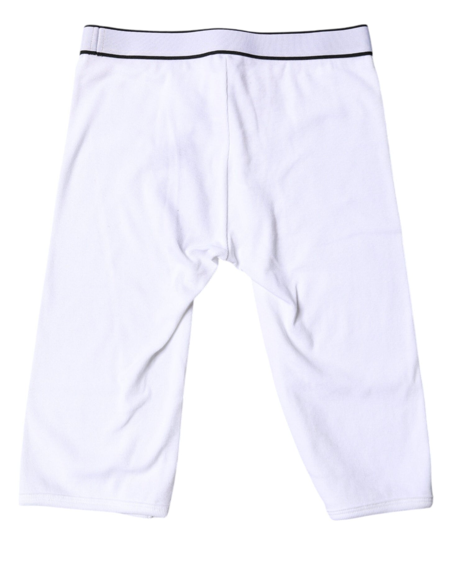Collants courts en coton à logo blanc Dolce &amp; Gabbana