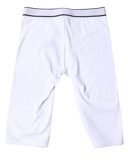 Collants courts en coton à logo blanc Dolce &amp; Gabbana
