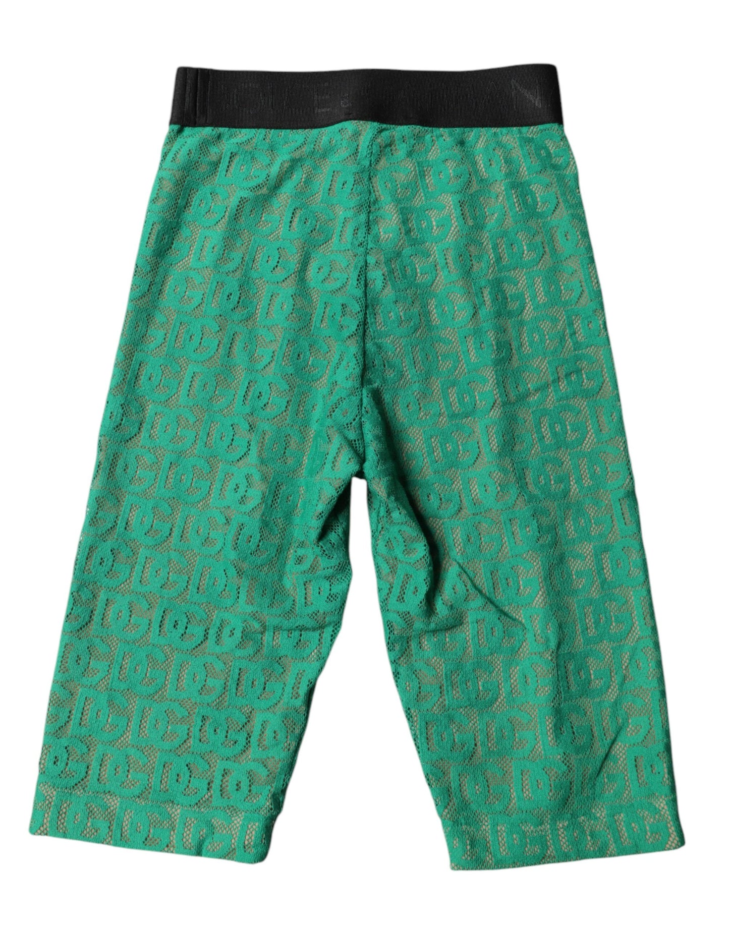 Collants courts Dolce &amp; Gabbana à logo vert et monogramme