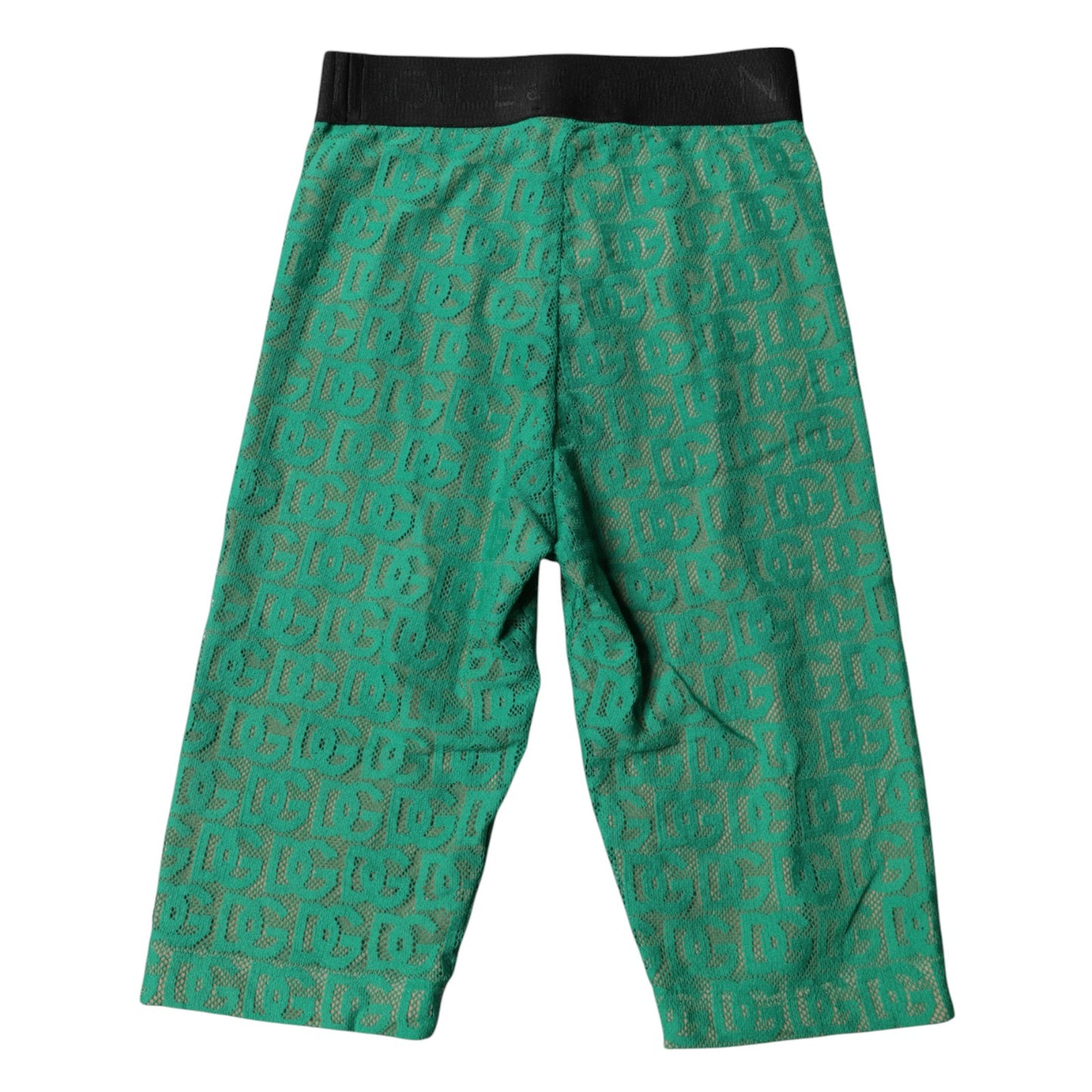 Collants courts Dolce &amp; Gabbana à logo vert et monogramme